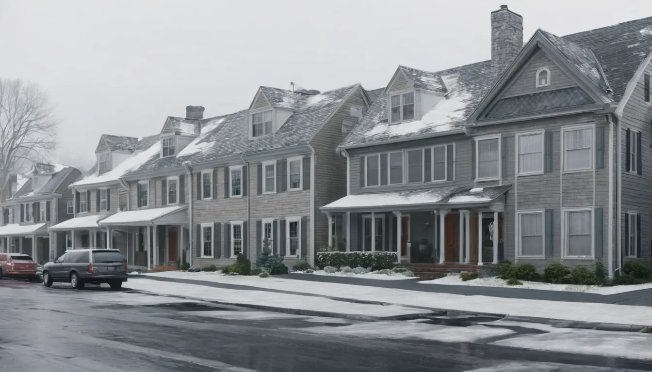 Snowy street of older homes in the Bentleyville area where local providers work